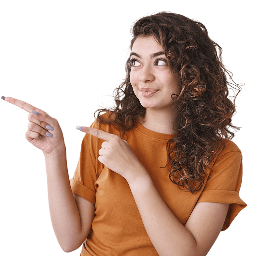 Woman pointing